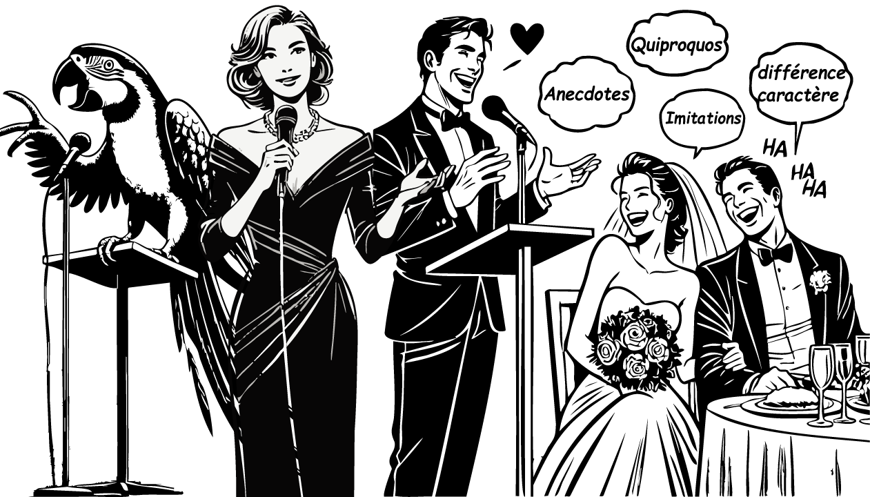 discours temoin de mariage illustration humoristique