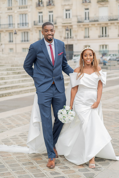 Photo de mariage prise par un photographe et vidéaste mariage durant une séance à Paris