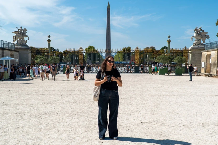 Portrait aux jardins des Tuileries lors d'une balade à Paris