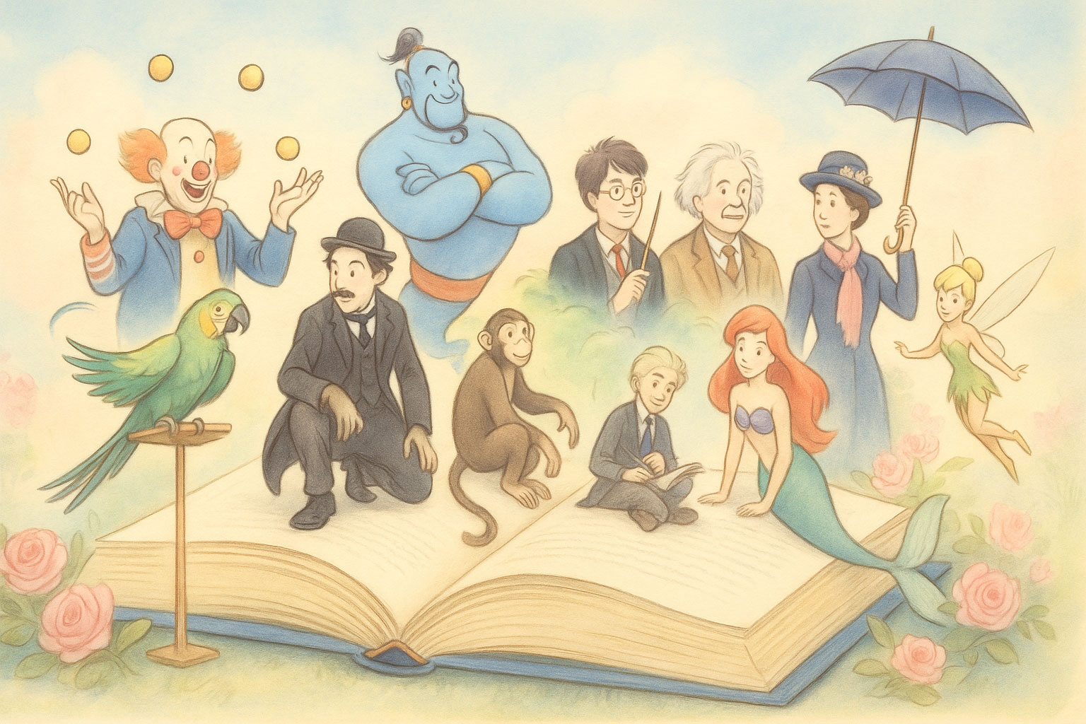 discours de mariage illustration humoristique avec des personnages archetype