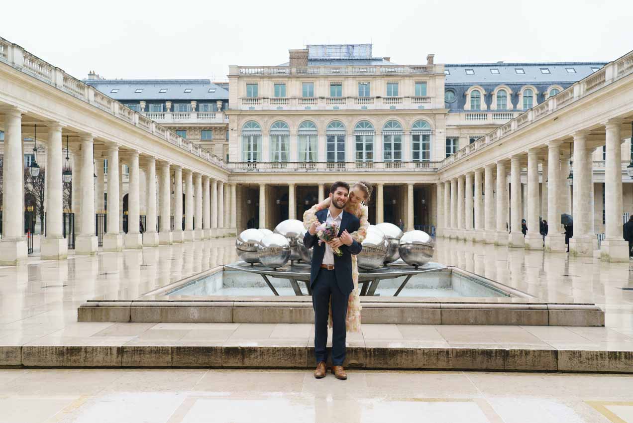 photo de mariage paris Palais Royal