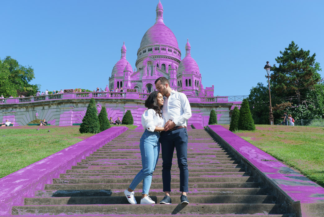 composition ligne de fuite basilique montmartre paris 